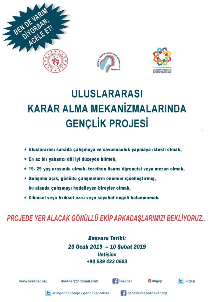 Uluslararası Karar Alma Mekanizmalarında Gençlik Projesi